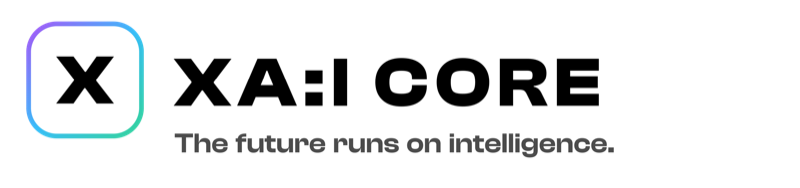 XA:I CORE Logo horizontal — Dunkel